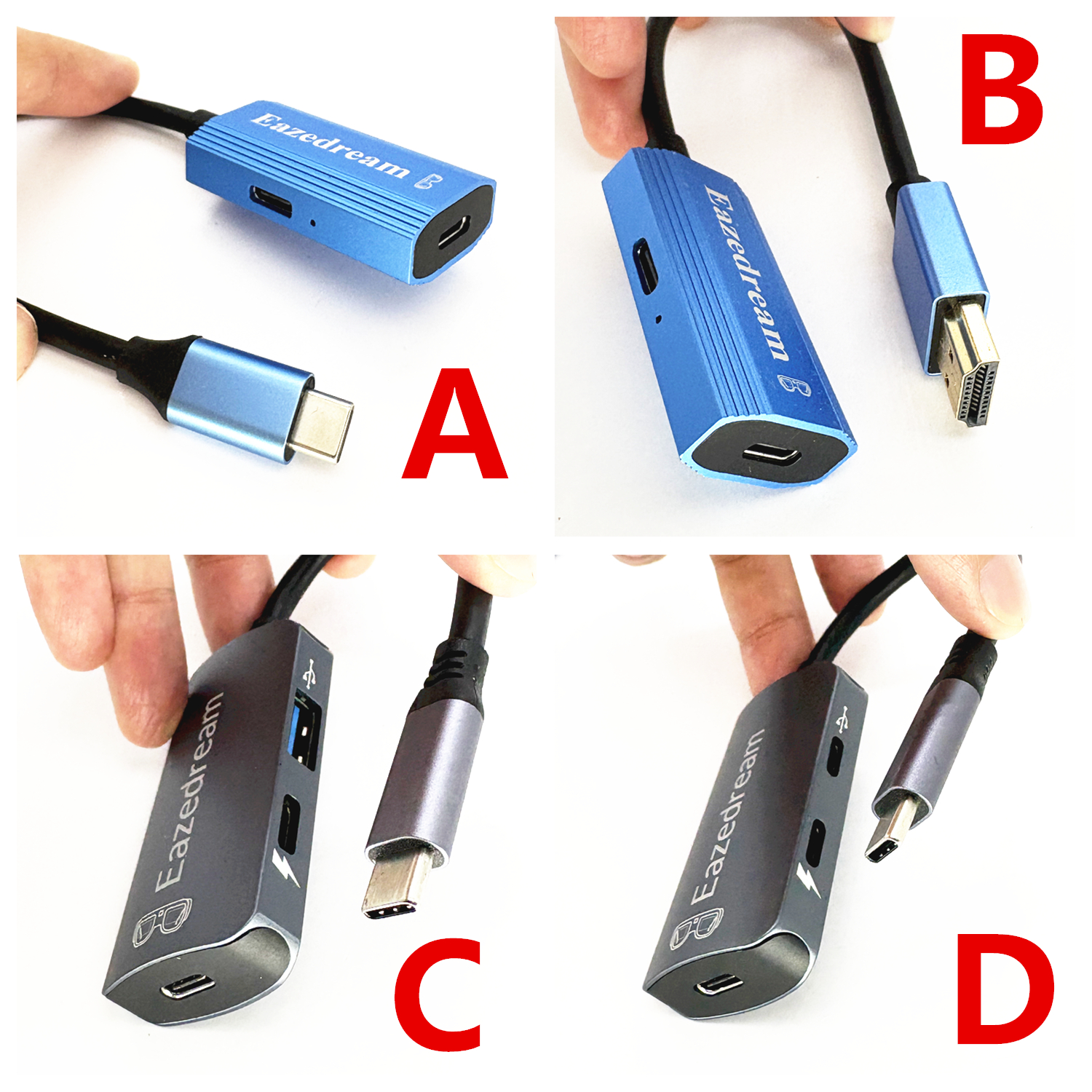 AR Glasses Hub Bezszwowy adapter ładowania wielu urządzeń typu C zgodny z HDMI dla Xreal Beam Viture Rokid Station Rayneo XR USB-C