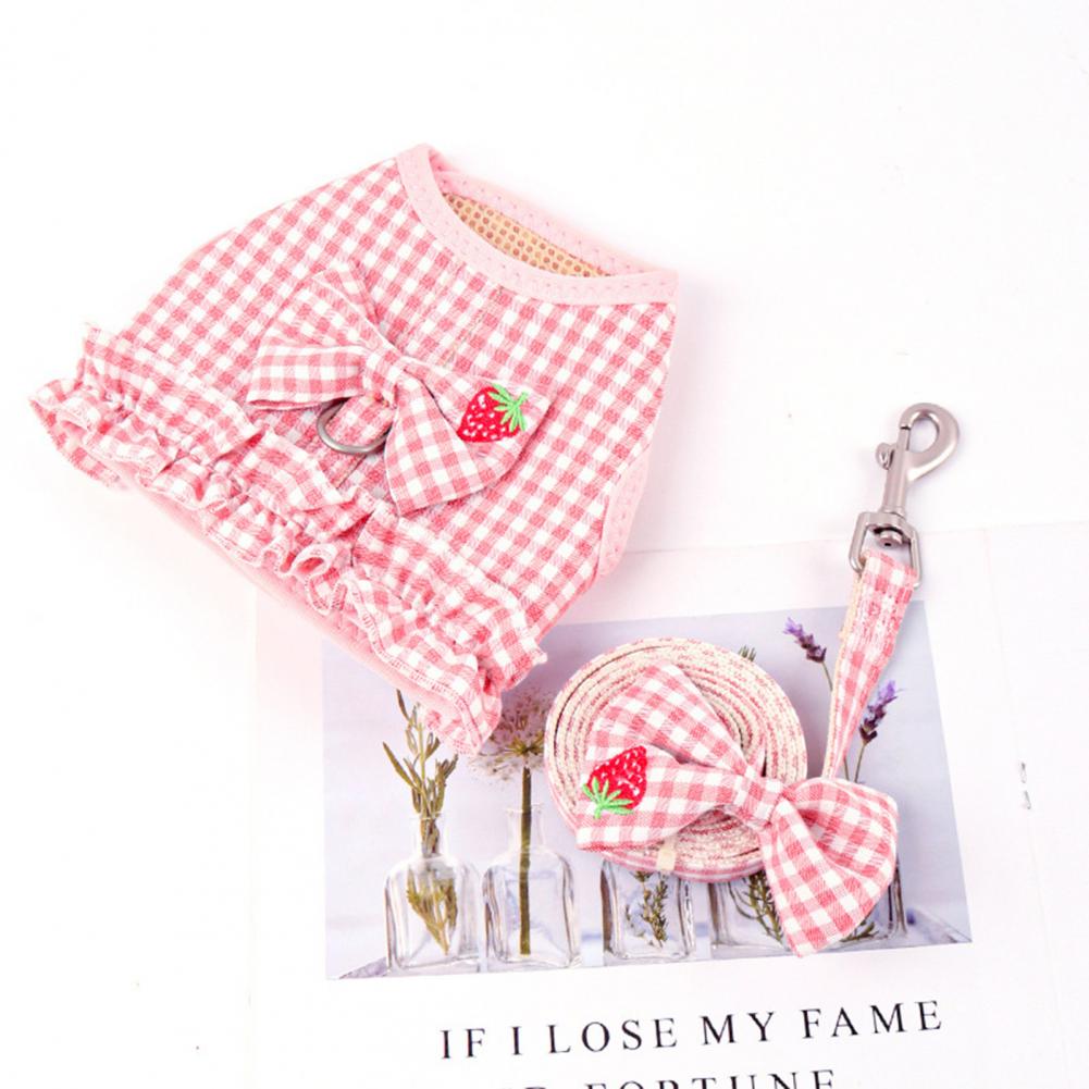 Useful Dog Vest Leash Soft Adjustable Protect Skin Anti Corrosion Vest Harness Set