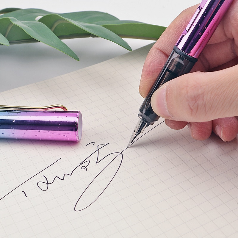 0.5/0.38mm Luxury Ink Sac Fountain Pens Refillable Calligraph Ink Pen for Kids Students Writing School Supplies Stationery