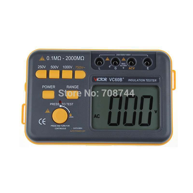 Insulation Resistance Tester VC60B+ Digital Insulation Tester Megger MegOhm Meter