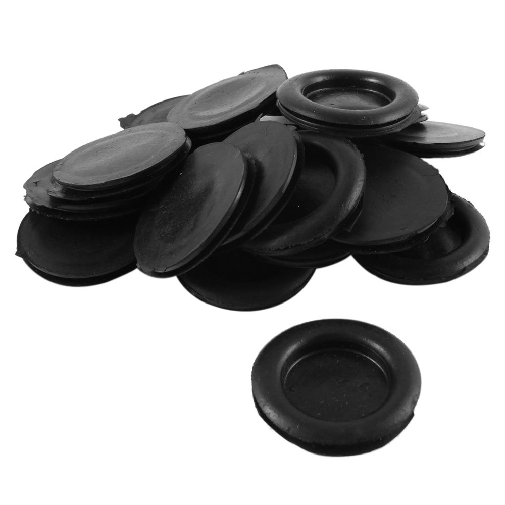 Wire Cable Protective Armature Rubber Grommets 40mm Dia 20PCS Black