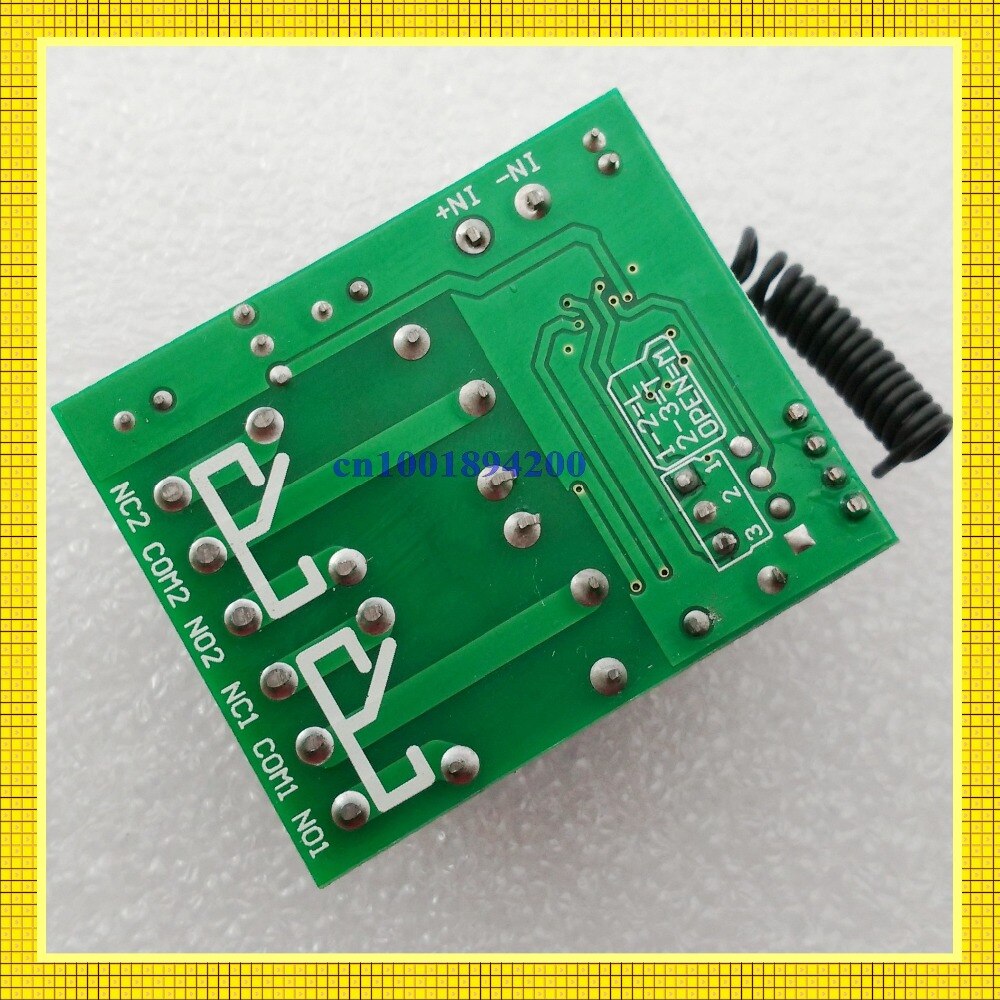 Smart Home Remote Control Switch 2 CH Relay Contact Wireless Switch ASK 2CH Learning Independently RF Receiver NO COM NC 315/433