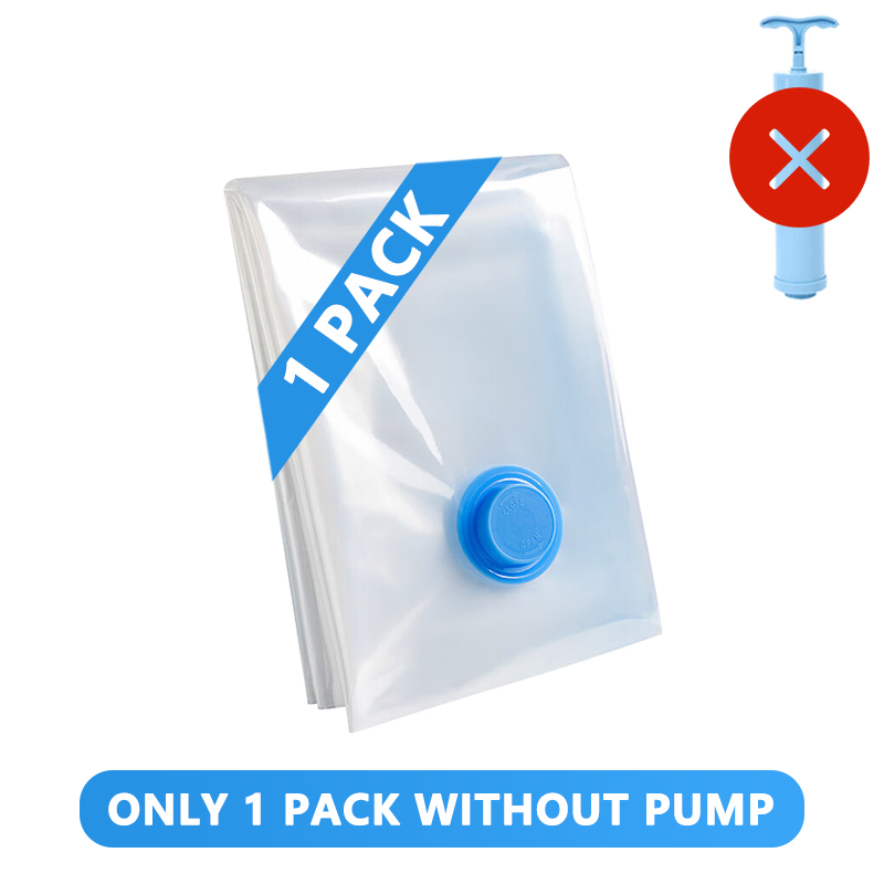 Sacchetto sottovuoto per vestiti, sacchetto sottovuoto con pompa, elementi essenziali per il viaggio, sacchetti salvaspazio per trapani, coperte, organizer per riporre oggetti: M. / nero