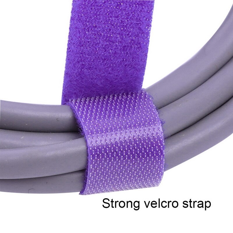 1pc Nylon Network Doublesided Back To Back Cable Organizer Tape For Desktop Computer Free Length Power Wire Home Office Storage
