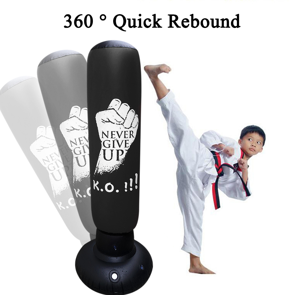 160cm saco de boxe inflável adulto crianças boxe soco chutando saco de areia pvc tumbler inflável ginásio crianças boxe treinamento alvo