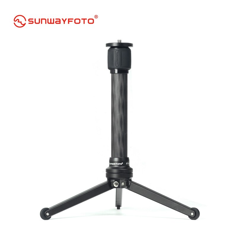 Tubo de extensión de trípode SUNWAYFOTO ET-01 20mm Material de fibra de carbono para trípode de mesa portátil con tornillo de conversión 1/4-3/8