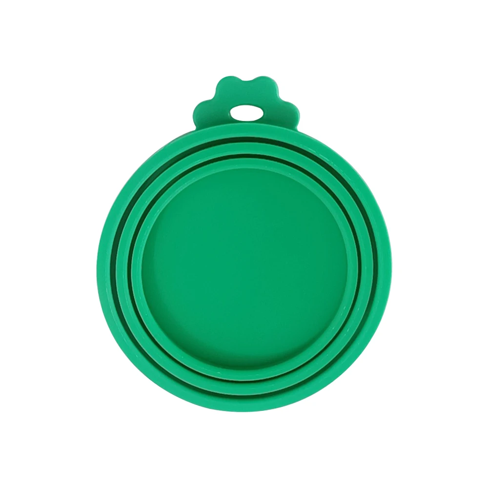 3-in-1 herbruikbare voedselopslag Houd vers blikken deksel blikjes dop huisdier kan doos deksel siliconen blik deksel warm keukenbenodigdheden schimmelbestendig heet: WHITE