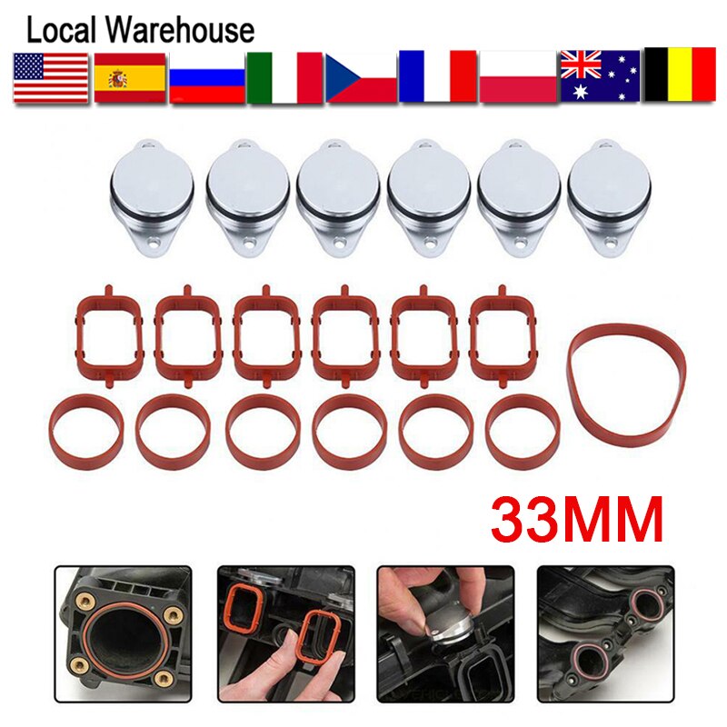 33MM Diesel engine swirl swirl valve sleeve Engine Vortex Swirl Valve Sleeve Material for BMW Modified Aluminum Swirl Flap