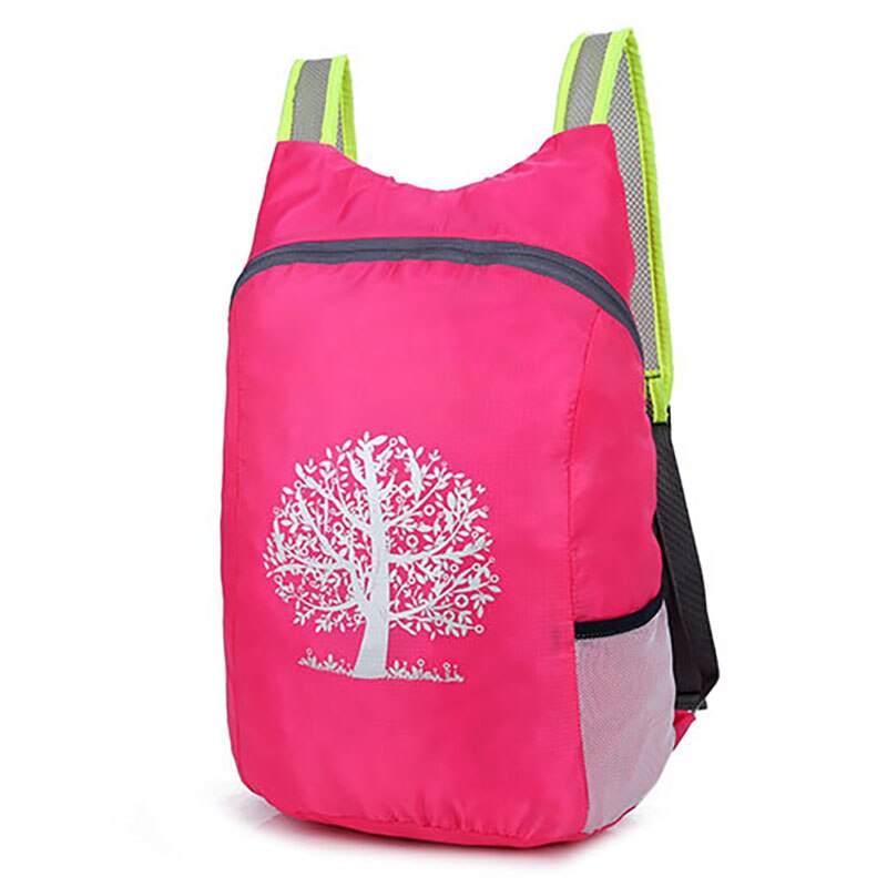 Sac à dos pliant Ultra léger pour hommes et femmes, sac à dos d'extérieur, Portable pour voyage, randonnée,: Rose Red