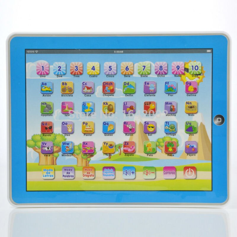 Spaans Alfabet Kind Tablet Punt Lezen Touch Enable Laptop Compluter Educatief Speelgoed Playmobel Details voor kinderen