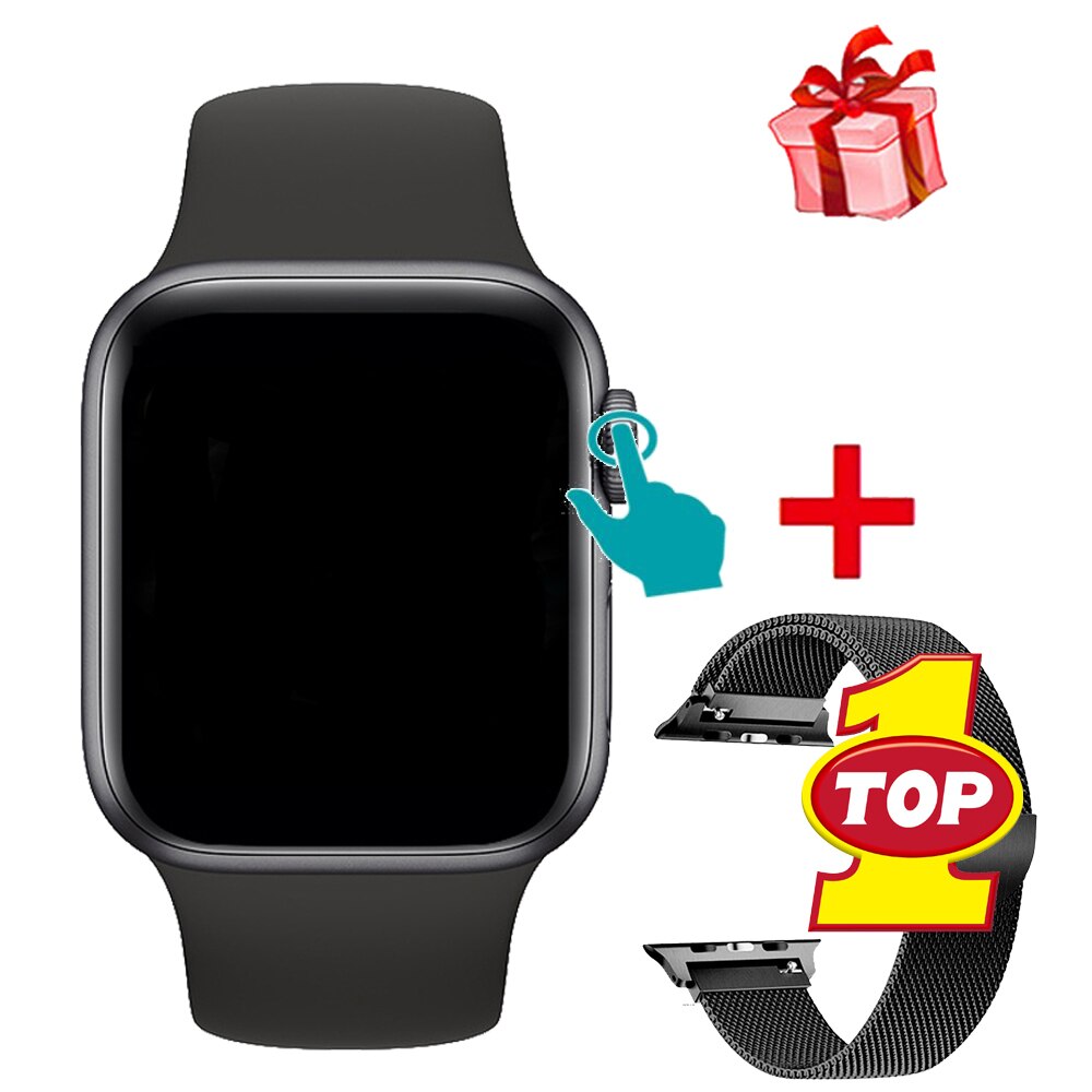 W4 Smart Watch Bluetooth Smartwatch W5 Men Women Music Camera Heart Rate Monitor Waterproof Smart Bracelet VS W34 F10 D28 I5 B57: BK Add Black Steel