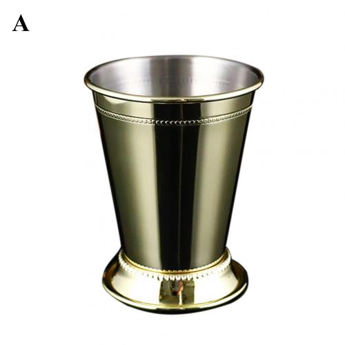 360ml Stainless Steel Rust-proof Mojito Mint Julep Cup Bar Party Beer Cocktail Drink Mug Easy to Clean: A Golden