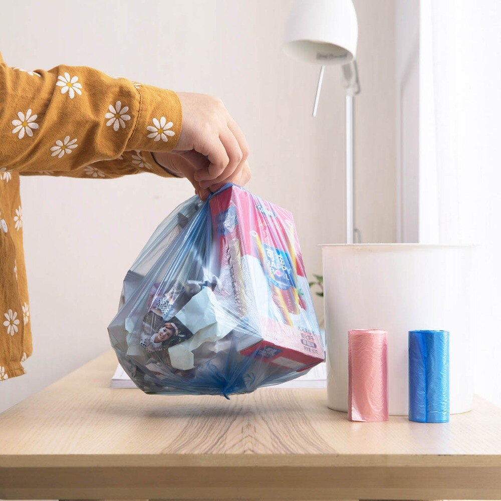 OTHERHOUSE 30Pcs Small Trash Bags Roll Disposable Garbage Bag Waste Bag for Desktop Trash Can Home Accessories