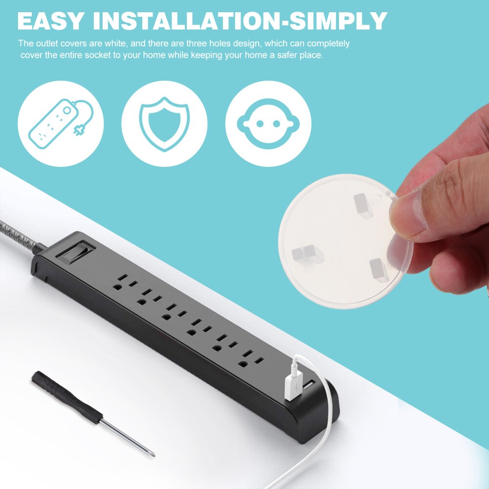 20pcs Outlet Covers Baby-proofing Electric Plug Protectors Socket Covers