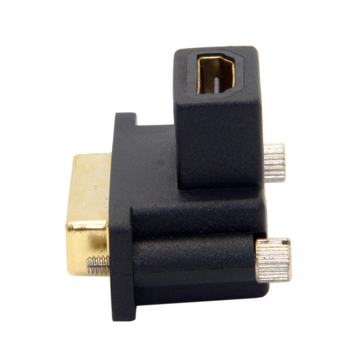 Oppvinklet 90 graders dvi hann til hdmi-kompatibel hunnadapter for datamaskin &amp; hdtv &amp; grafikkort