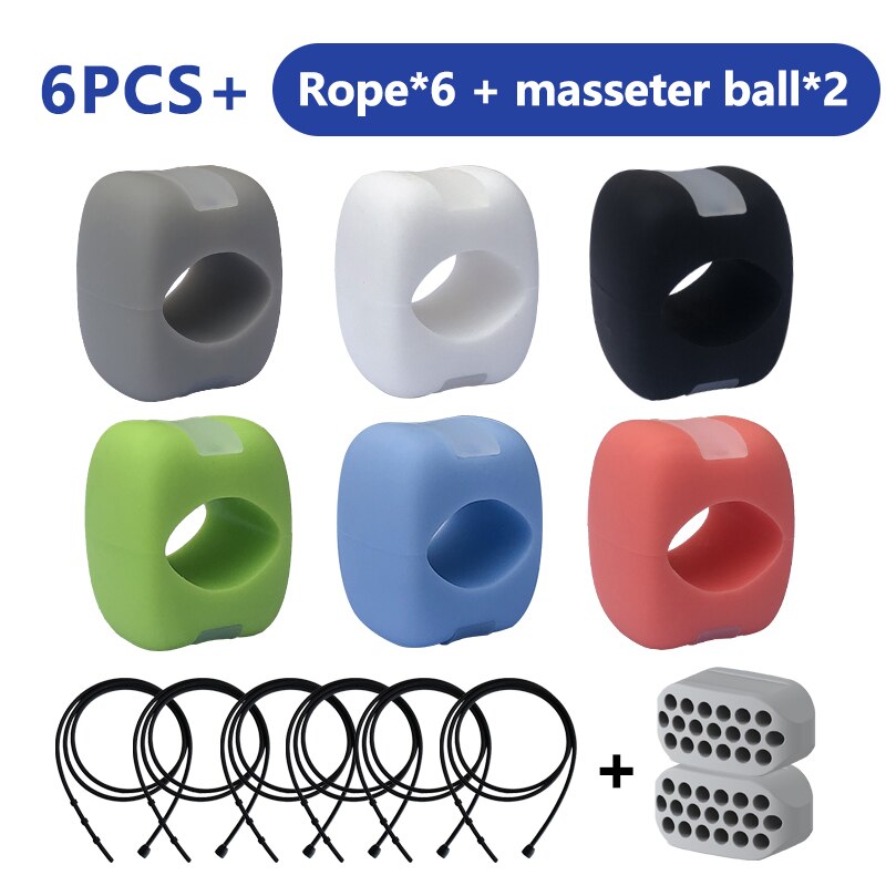Jawzrsize Kiefer Muskel ExerciserFitness Gesicht Masseter männer gesichts Pop n gehen mund Kieferpartie kauen Ball kauen biss Unterbrecher ausbildung Körper: 5Stck