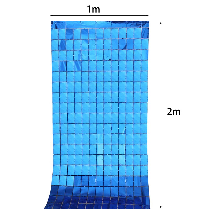 Zasłona cekinowa tło tło strony dekoracje ślubne i urodzinowe tło cekinowa ściana Glitter kurtyna tło folia kurtyna: Cube Deep Blue