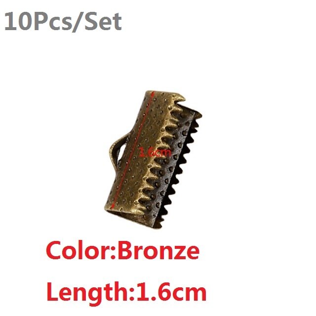 Clip en alliage métallique, 10 pièces/ensemble pièces, argent Bronze blanc or, bijoux, accessoires de bricolage, matériel de maroquinerie,: Bronze1.6