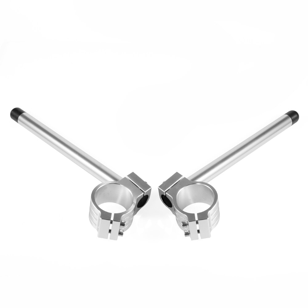 50mm universal clip on bar styret clip-ons silver clip on clamp gaffel handtag bar motorcykel tillbehör