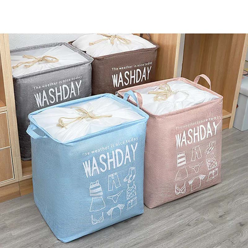 105L Dikke Katoenen Trekkoord Zak Quilt Opbergtas Katoenen Dekbed Opbergtas Garderobe Plus Size Opbergtas Thuis Opslag