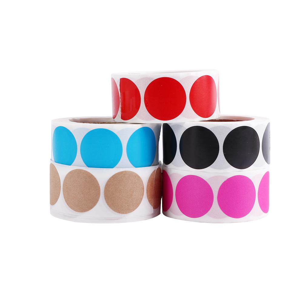 White code Round Stationery 1 Inch 500 Pcs /Roll Color Labels Stickers Chroma Label Stickers Mark stickers Dot Labels Stickers
