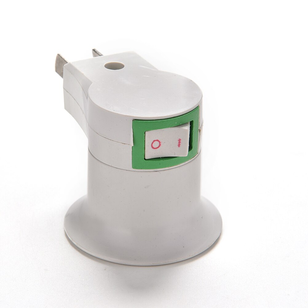E27 led-lamp mannelijke fitting naar eu-type stekker converter adapter voor gloeilamphouder met aan/uit-knop