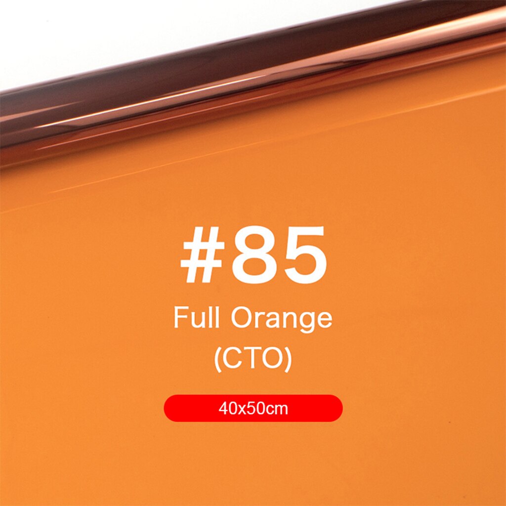 Filtre de couleur en papier, Gels de 40x50cm, pour éclairage de scène, lumière rouge, utilisé dans les films, les photos et les fêtes de théâtre: Orange85