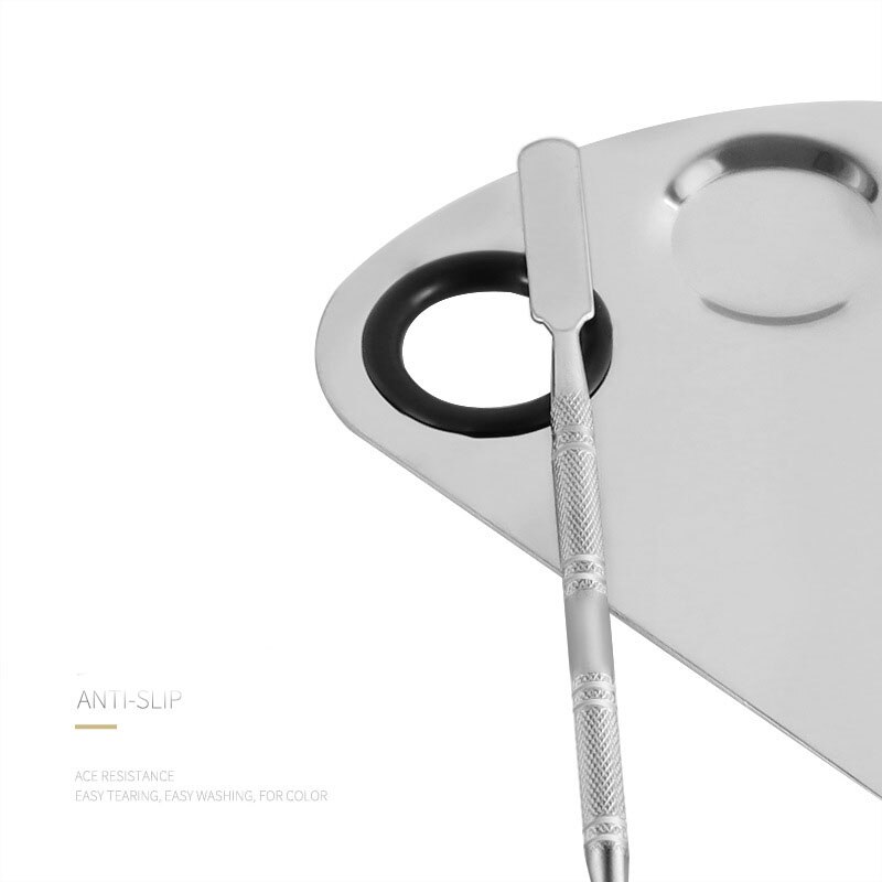 1Pcs Rvs Aquarel Verf Palet Lade Mengstaaf Spatel Set Voor Nail Art Schoolbenodigdheden Olieverf Make-Up gereedschap