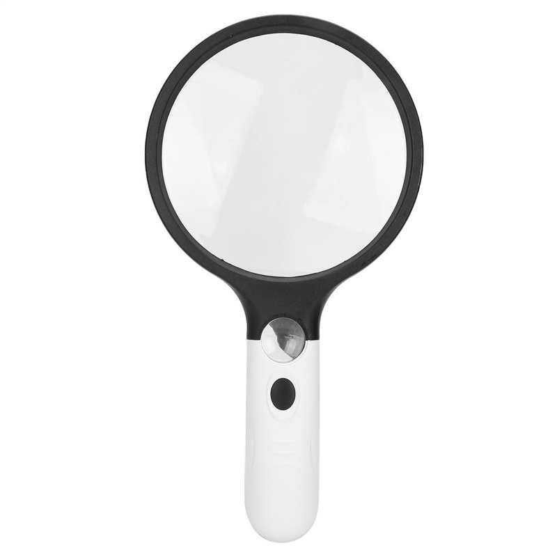 Washable for Elderly Disabled LED Handheld Magnifying Glass Battery Powered 2X 30X Lens Magnifier for Reading Adult Reusable