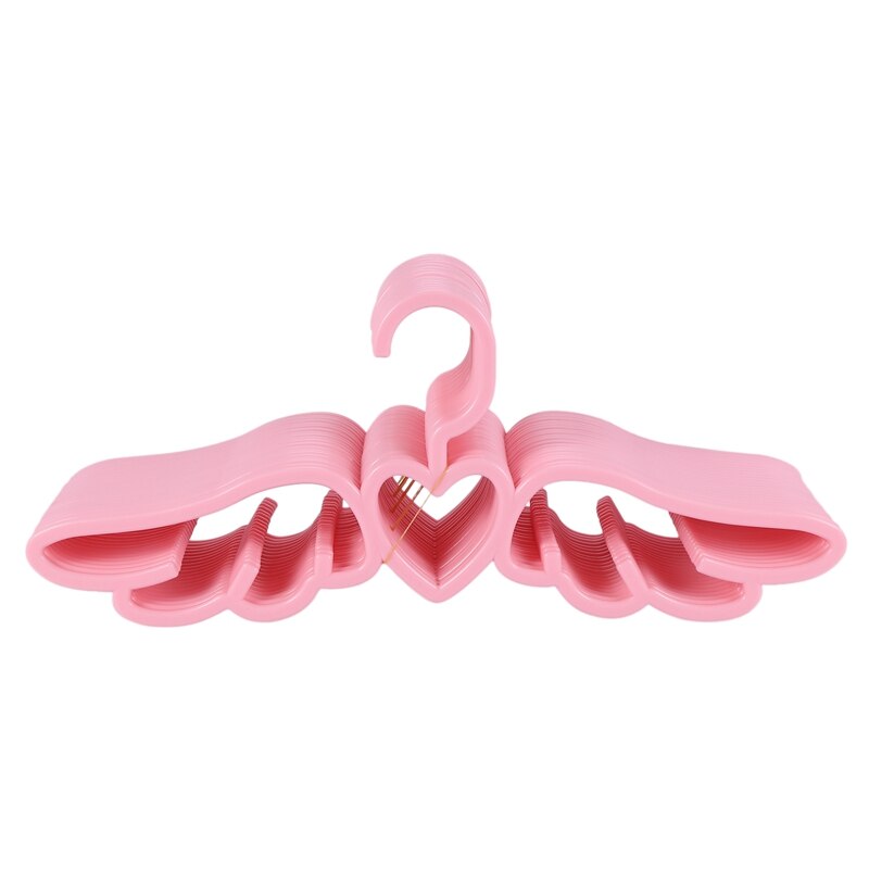 Cintre de chemise en plastique, , ange volant, joli support de sous-vêtements, écharpe, cœur d&#39;amour, rose mignon, 20 pièces: Default Title