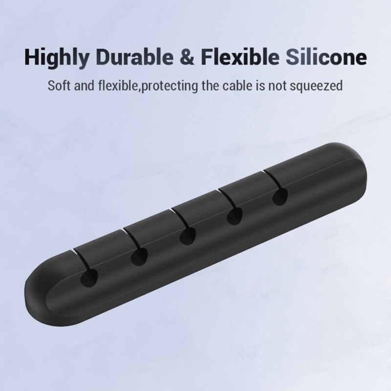 câble organisateur Silicone USB câble enrouleur bureau bien rangé gestion Clips support de câble pour souris casque fil pratique