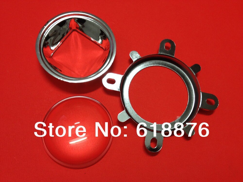 Gratis shipping5pcs 44mm Lens + Reflector Collimator + Vaste beugel Voor 20 W 30 W 50 W 70 W 100 W 120 w LED