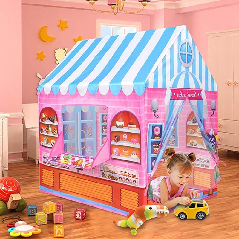 Falten freundlicher Spielen Haus Zelte Für freundlicher spielen Spielzeug Zelt drinnen draussen Baby Jungen Mädchen Art Spielhaus