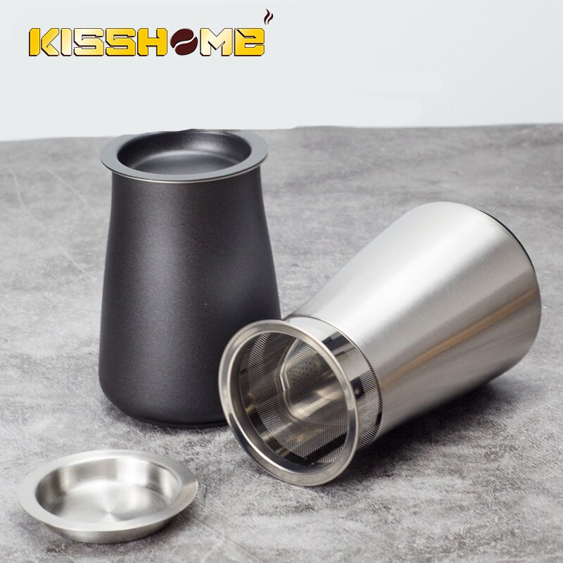 Tamis à café préparé à la main en acier inoxydable 304, filtre fin, tasse de café en poudre, tasse d'odeur, broyeur récepteur de poudre