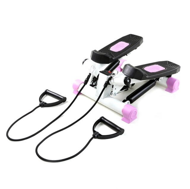 Máquina de escalada para fitness en casa, máquina elíptica hidráulica para ejercicio, gimnasio multifuncional para culturismo en interiores: Rosa