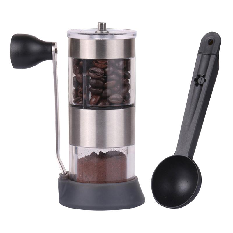 Handheld Mini Portable Spice Grinder Coffee Mill Coffee Grinder Hand Grinder with Hand-Crank for Office Outdoor Activities Use