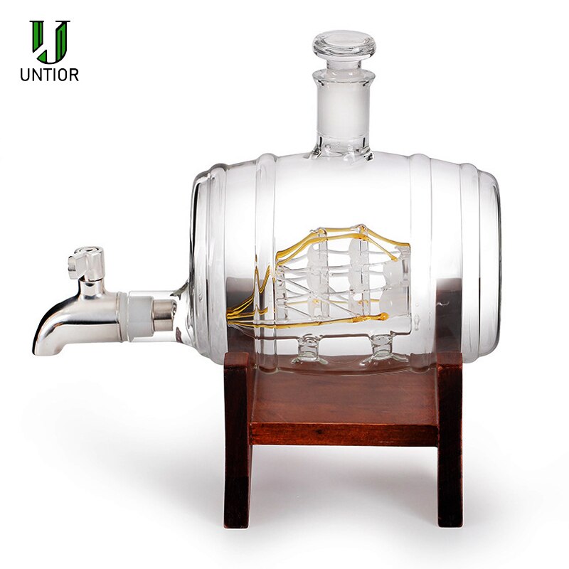 Untior Wijn Decanter Set 1000Ml Huishouden Rode Witte Wijn Scotch Bourbon Whiskey Likeur Schenker Thuis Bar Vodka Bier vat