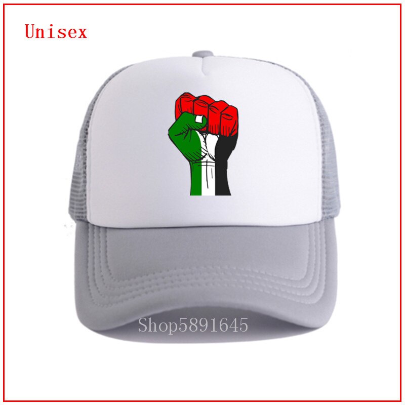 Palestina Speranza cappello con scudo di plastica cappelli della spiaggia delle donne cappello di maglia del cappello del sole per le ragazze di Stampa Personalizzata cappelli per le donne berretto da baseball: gray-white / Adult