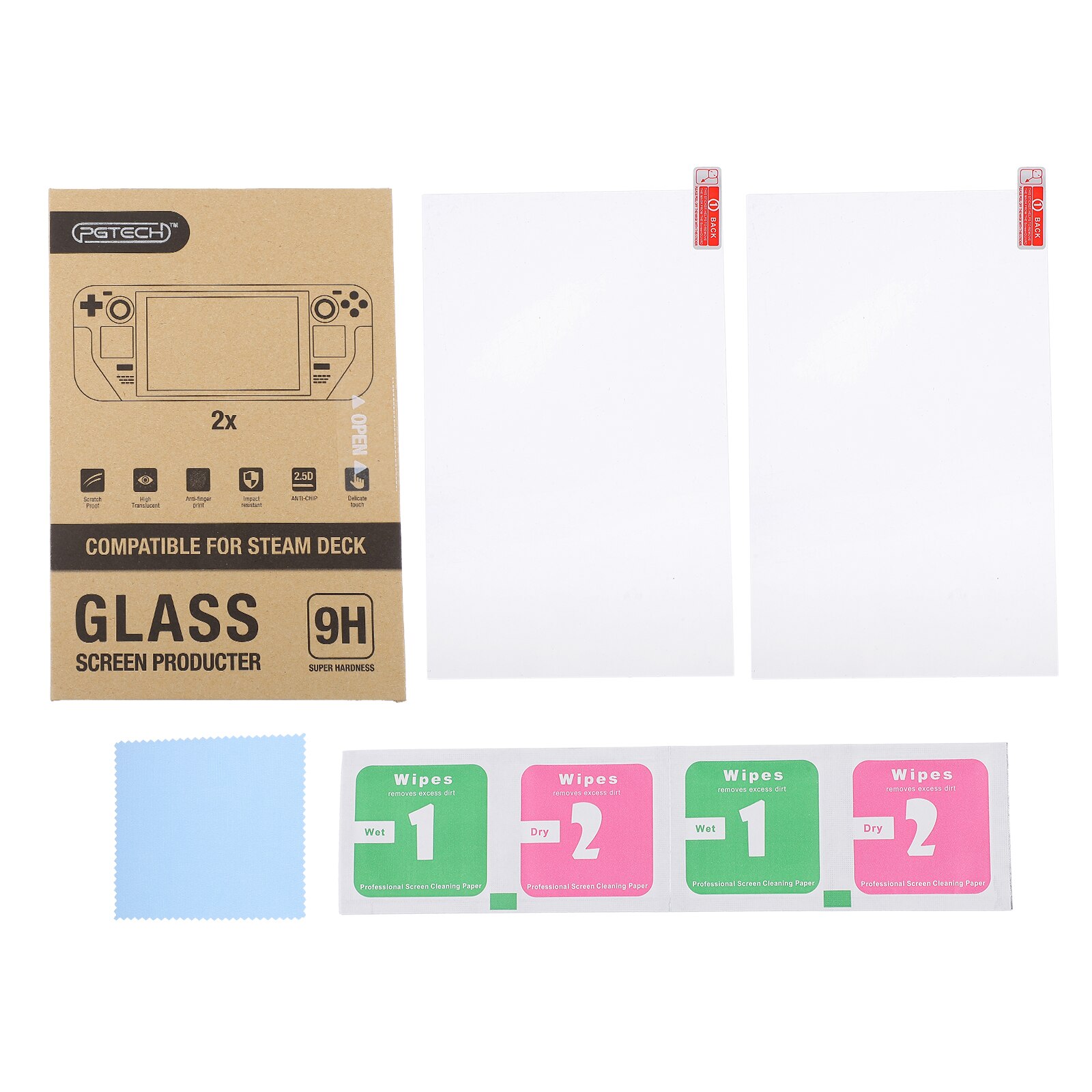 2Pcs Game Console Screen Protector Tempered Glass Film Compatible For Steam Deck