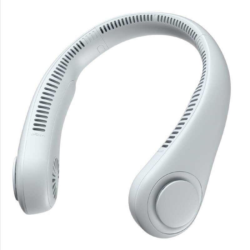 XIAOMI MIJIA Fan Blattloser Ventilator Blattloser Neck Fan Usb Lade Faul Stumm Mini Hängen Neck Kleine Fan Lüfter Dehnbar: WHITE