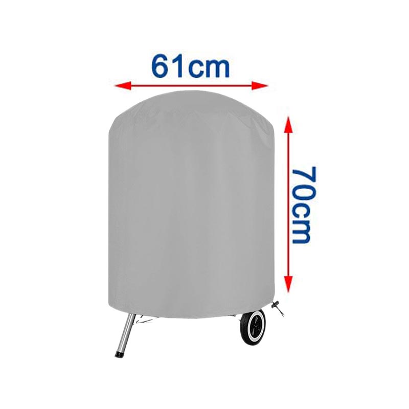 210D Outdoor Barbecue Cover Duty Grill Cover Rain Protection BBQ Cover Round Grill Grey Garden Dust Waterproof Weber Heavy Hood