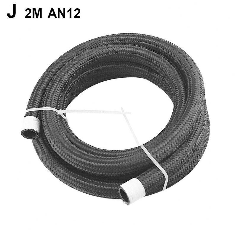 Uniwersalny oleju paliwa z nylonu wąż w oplocie linia AN4-AN12 przewód paliwowy rurki PTFE rura wąż wąż chłodnicy oleju linii: AN12 2 meter black