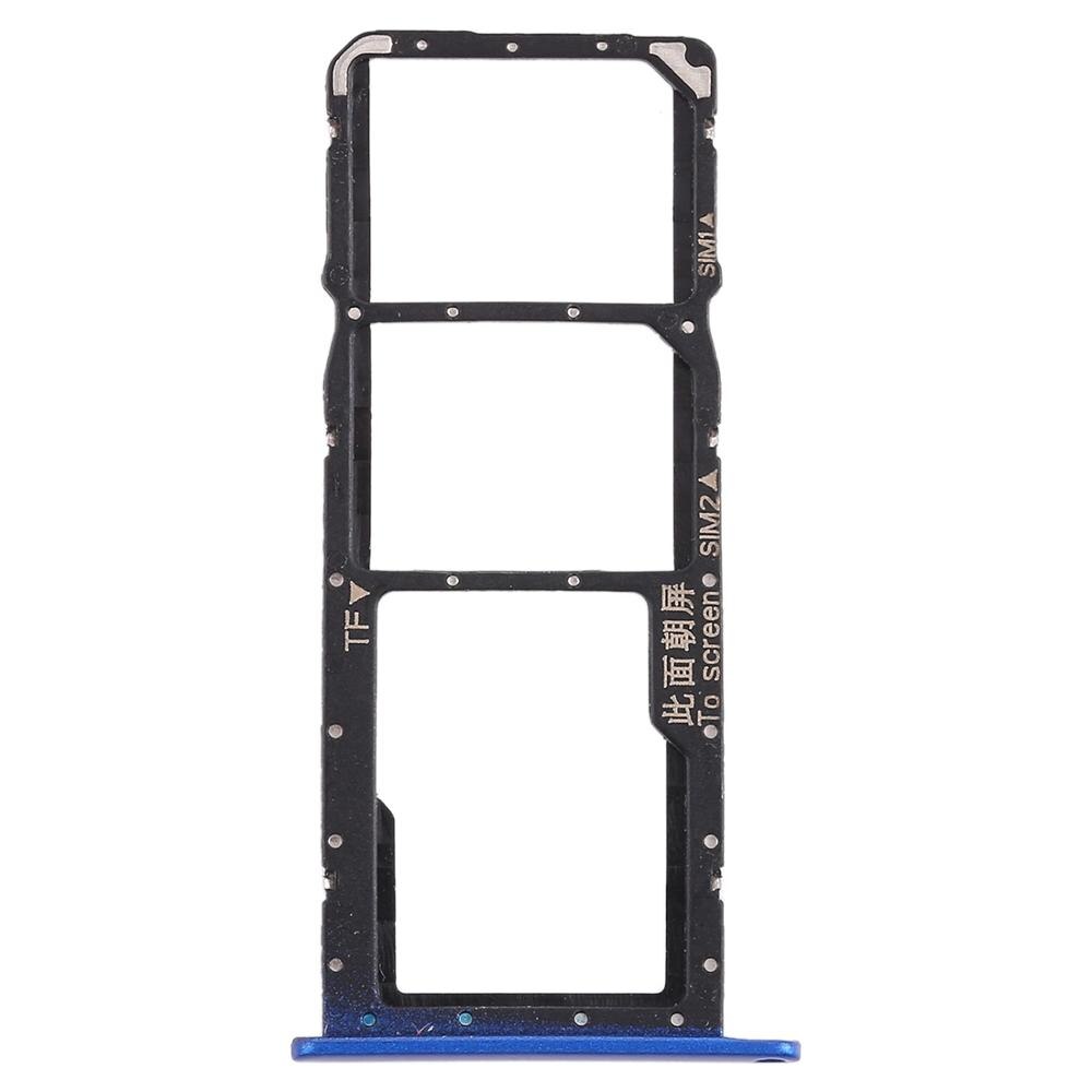 Ipartsbuy novos itens bandeja de cartão sim + bandeja de cartão micro sd para huawei honor 8x: Azul