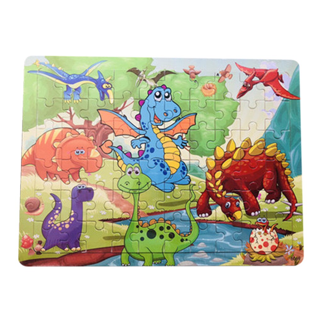 60 Piece Cartoon Puzzle Children Educational Toys Wooden Baby Kids Training Toy children toys puzzel kinderen #PY20: L