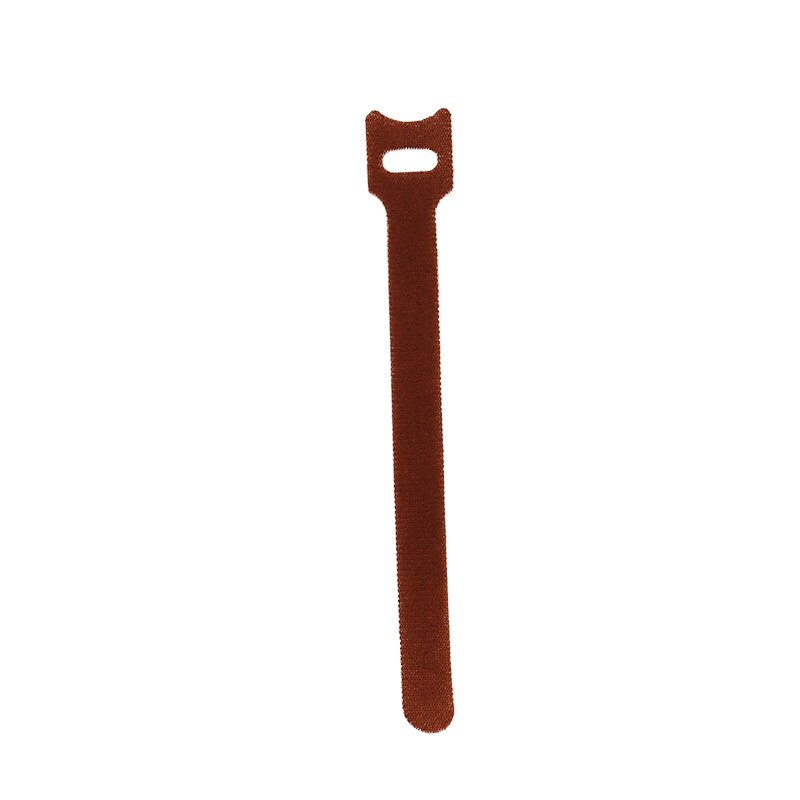 30pcs Reusable Cable Ties Cord Nylon Strap Hook Loop Tidy Organiser Tool Tidy Hook T-type Velcro Cable Tie 1.2x20cm Multi-color: Brown