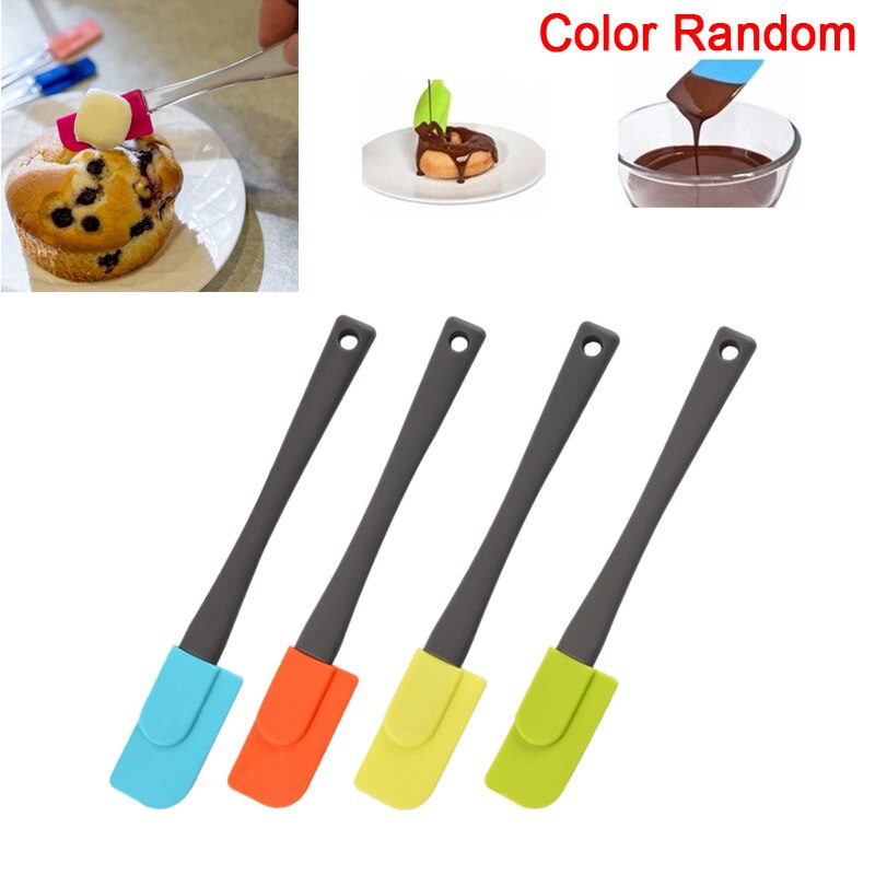 1Pcs Silicone Schraper Food Grade Non Stick Kitchen Tools For Cream Butter Spatula Heat Resistant Cake Cooking Baking Random