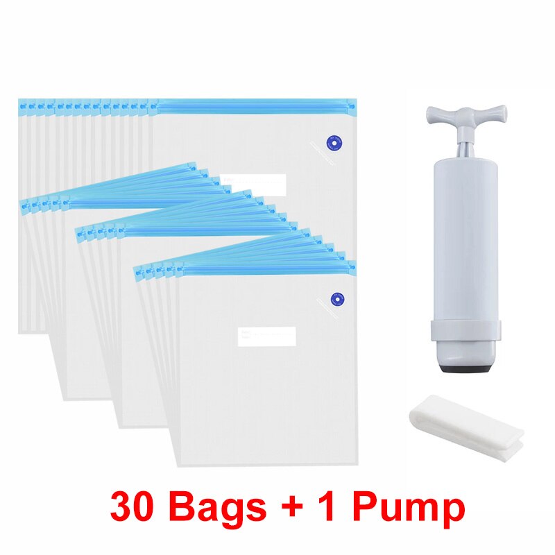 3D Printer Pla Abs Filament Vacuüm Opbergtas Filament Droger Bewaring Vochtigheid Slip Afdichting Zakken Dat Houden Filament Droog: 30 Bags 1 Pump