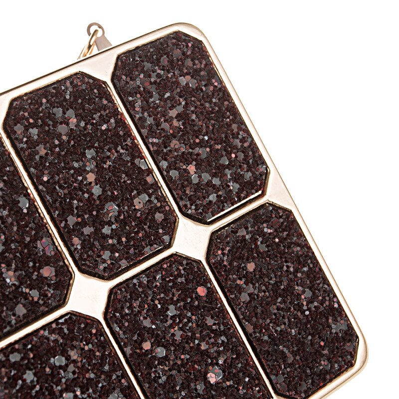 Blauwe avond clutches dames gouden metalen diner banket clutch beste kerst lange ketting dames schoudertassen mini telefoontasje