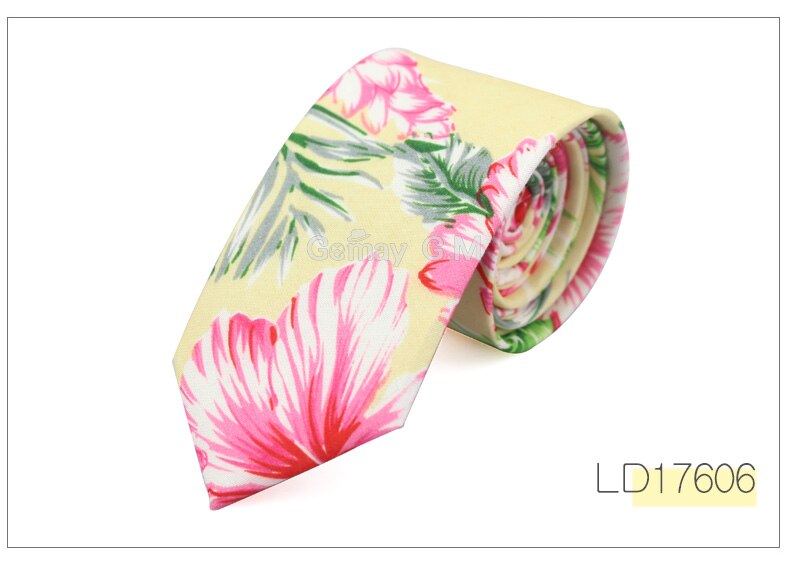 Floral Tie for Men Narrow Casual Mens Ties for Wedding Party Flower Skinny Neckties for Women Printed Male Neck Ties: LD17606