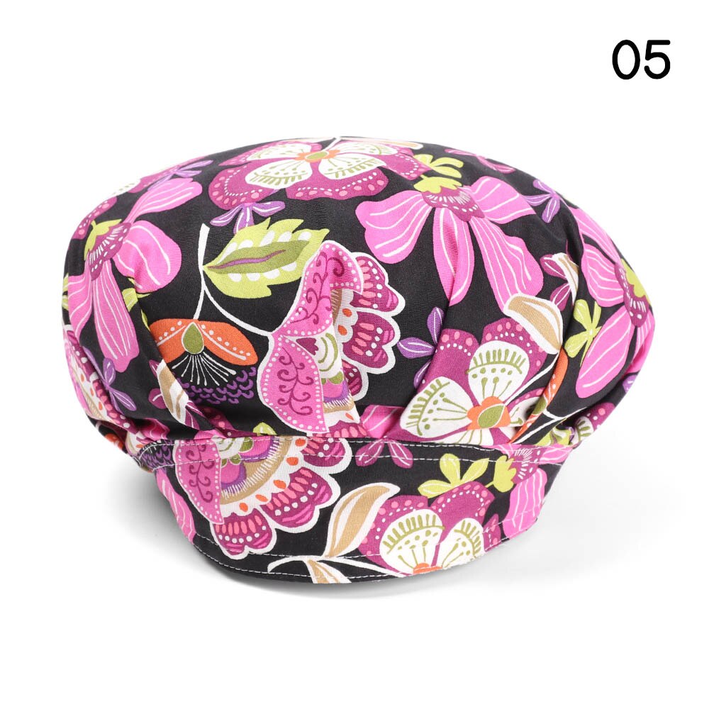 Bloemen Bouffant Sanitaire Hoed Met Zweetband Verstelbare Lus Beanie Hat Solid Mannen Hoed Vrouwen Hoeden Skullies Mutsen: 1-5
